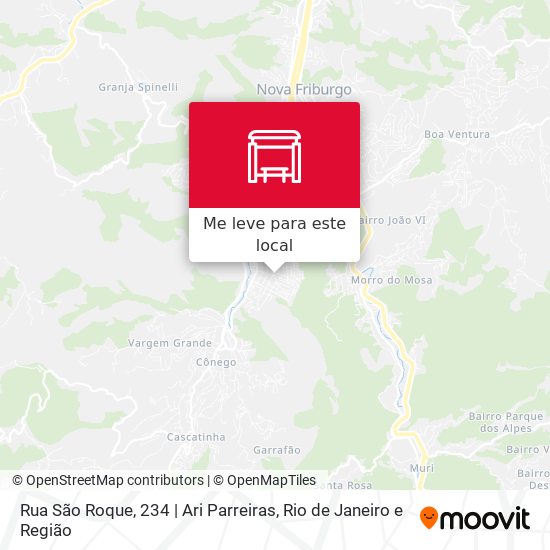 Rua São Roque, 234 | Ari Parreiras mapa