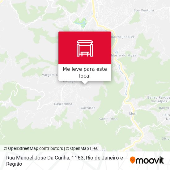 Rua Manoel José Da Cunha, 1163 mapa
