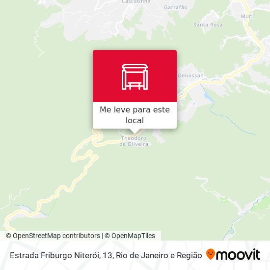 Estrada Friburgo Niterói, 13 mapa