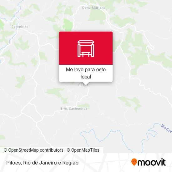 Pilões mapa