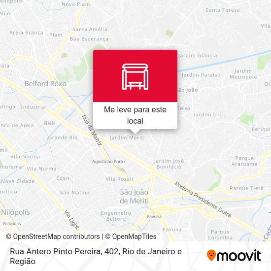 Rua Antero Pinto Pereira, 402 mapa