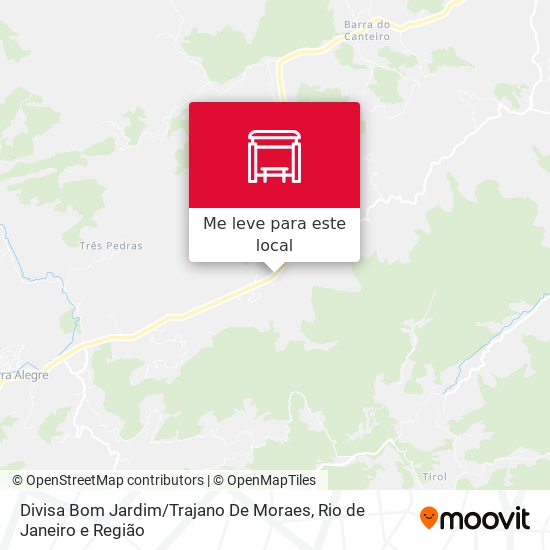 Divisa Bom Jardim / Trajano De Moraes mapa