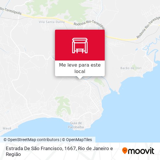 Estrada De São Francisco, 1667 mapa