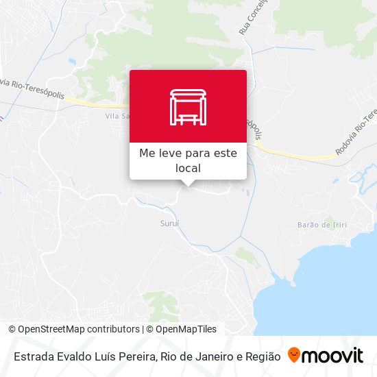 Estrada Evaldo Luís Pereira mapa