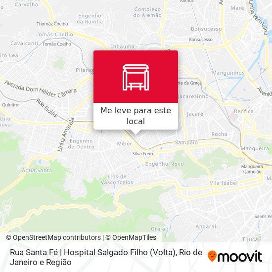 Rua Santa Fé | Hospital Salgado Filho (Volta) mapa