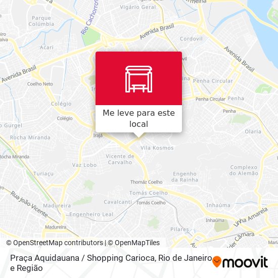 Praça Aquidauana / Shopping Carioca mapa
