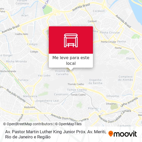 Av. Pastor Martin Luther King Junior Próx. Av. Meriti mapa