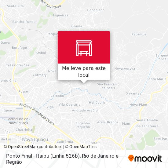 Ponto Final - Itaipu (Linha 526b) mapa