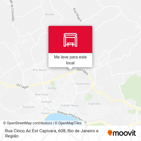 Rua Cinco Ac Est Capivara, 608 mapa
