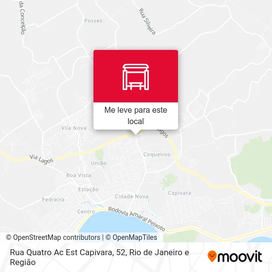 Rua Quatro Ac Est Capivara, 52 mapa