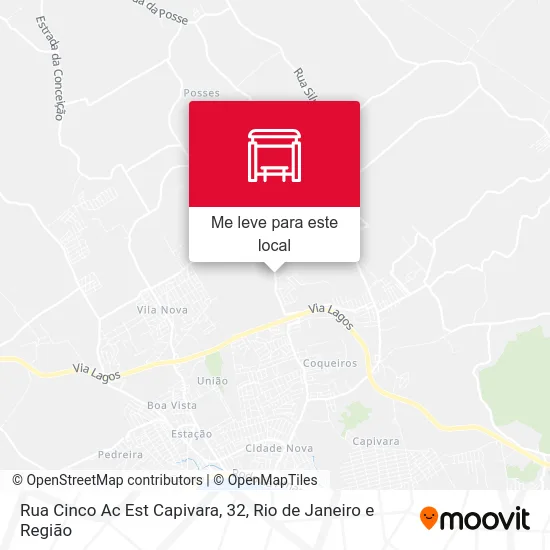 Rua Cinco Ac Est Capivara, 32 mapa