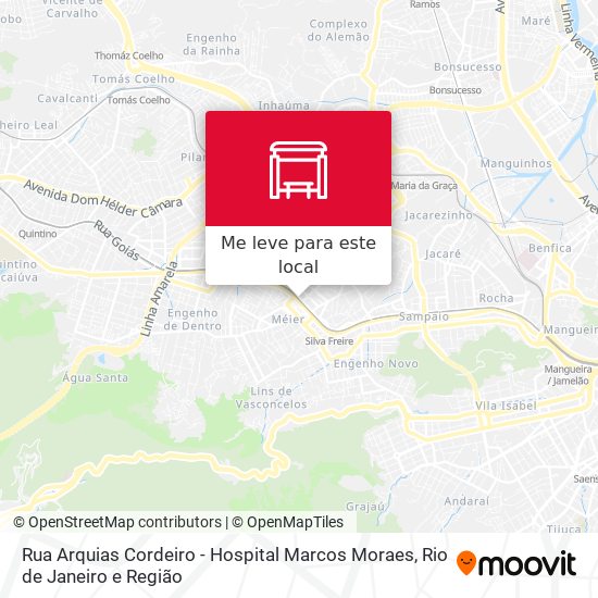 Rua Arquias Cordeiro - Hospital Marcos Moraes mapa