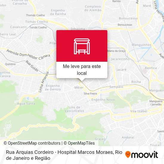 Rua Arquias Cordeiro - Hospital Marcos Moraes mapa