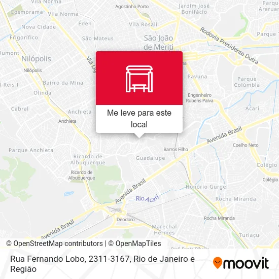 Rua Fernando Lobo, 2311-3167 mapa