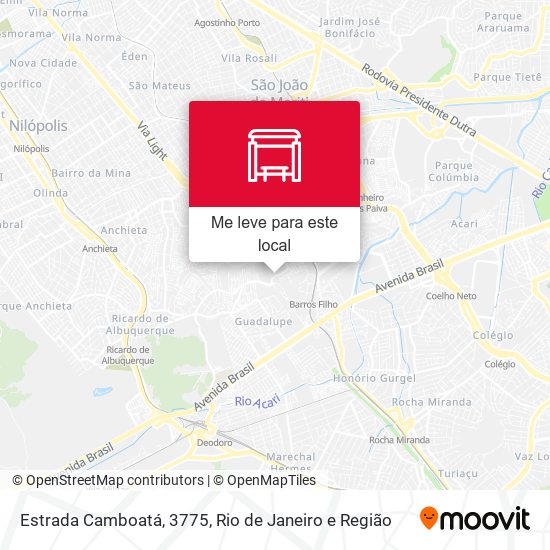 Estrada Camboatá, 3775 mapa