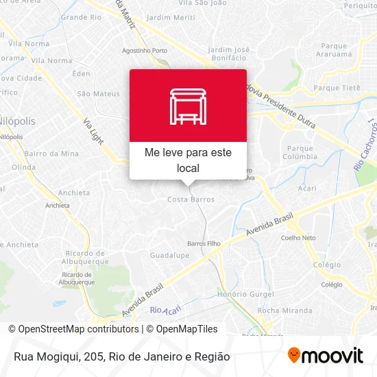 Rua Mogiqui, 205 mapa
