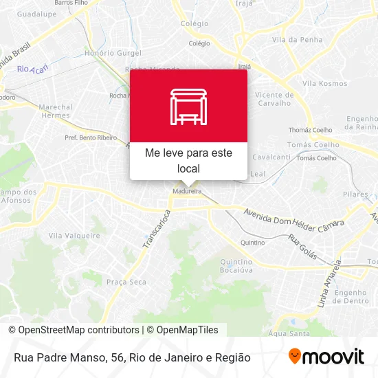 Rua Padre Manso, 56 mapa