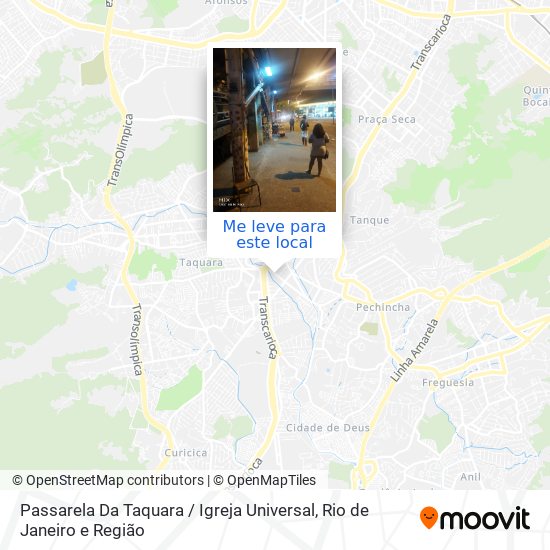 Passarela Da Taquara / Igreja Universal mapa
