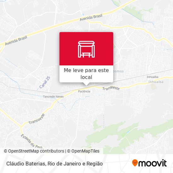 Cláudio Baterias mapa