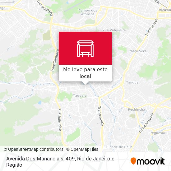 Avenida Dos Mananciais, 409 mapa