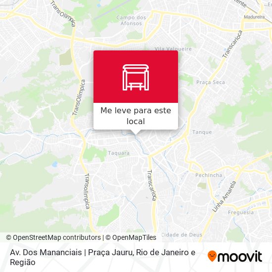 Av. Dos Mananciais | Praça Jauru mapa