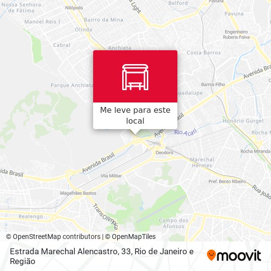 Estrada Marechal Alencastro, 33 mapa