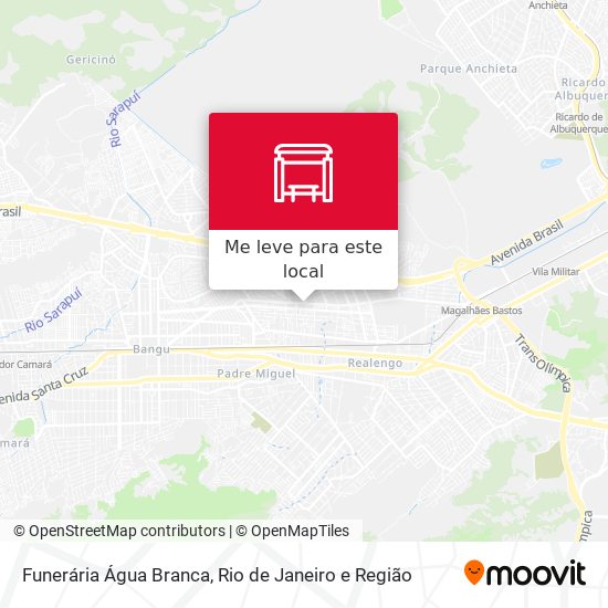 Funerária Água Branca mapa