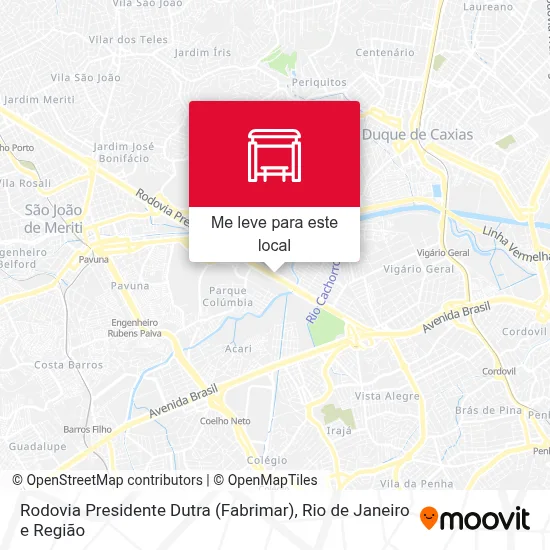 Rodovia Presidente Dutra (Fabrimar) mapa