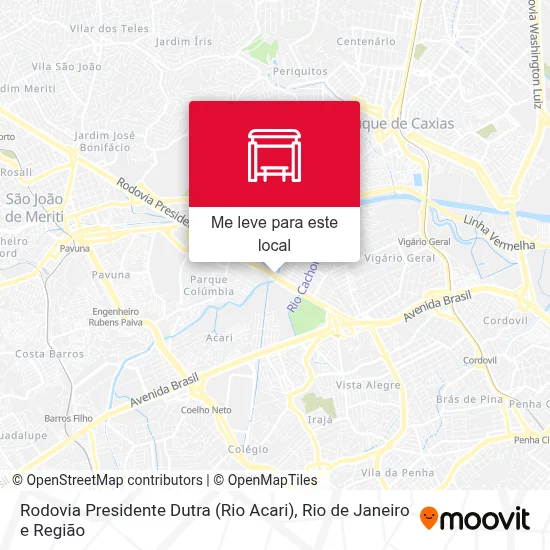 Rodovia Presidente Dutra (Rio Acari) mapa