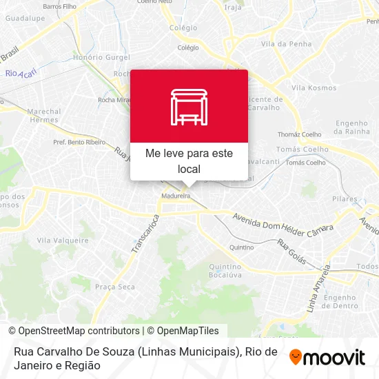 Rua Carvalho De Souza (Linhas Municipais) mapa
