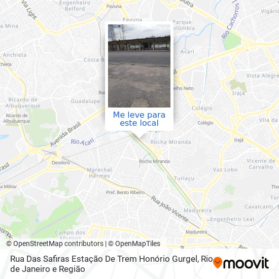 Rua Das Safiras Estação De Trem Honório Gurgel mapa