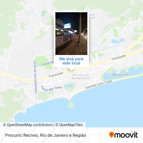 Prezunic Recreio mapa