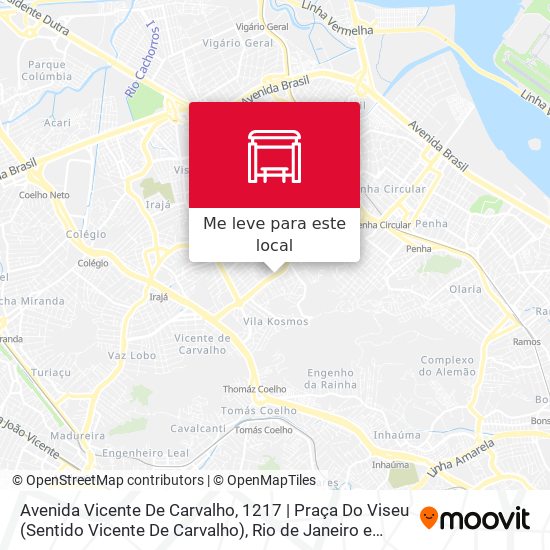 Avenida Vicente De Carvalho, 1217 | Praça Do Viseu (Sentido Vicente De Carvalho) mapa