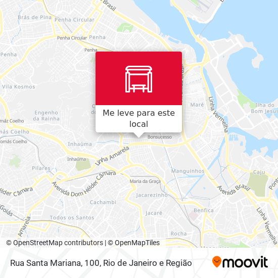 Rua Santa Mariana, 100 mapa