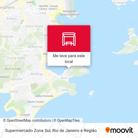 Supermercado Zona Sul mapa