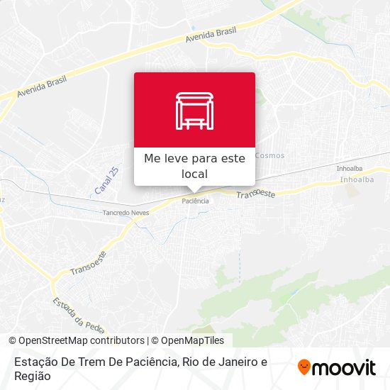 Como chegar até Paciência de Ônibus ou Trem?