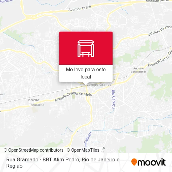 Rua Gramado - BRT Alim Pedro mapa