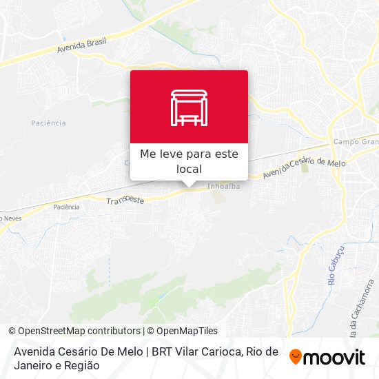 Avenida Cesário De Melo | BRT Vilar Carioca mapa