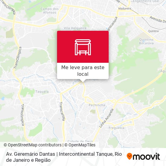 Av. Geremário Dantas | Intercontinental Tanque mapa