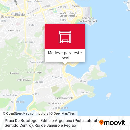 Praia De Botafogo | Edifício Argentina (Pista Lateral - Sentido Centro) mapa