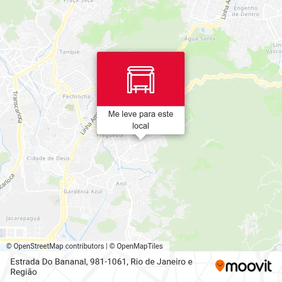 Estrada Do Bananal, 981-1061 mapa