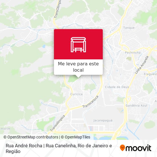 Rua André Rocha | Rua Canelinha mapa