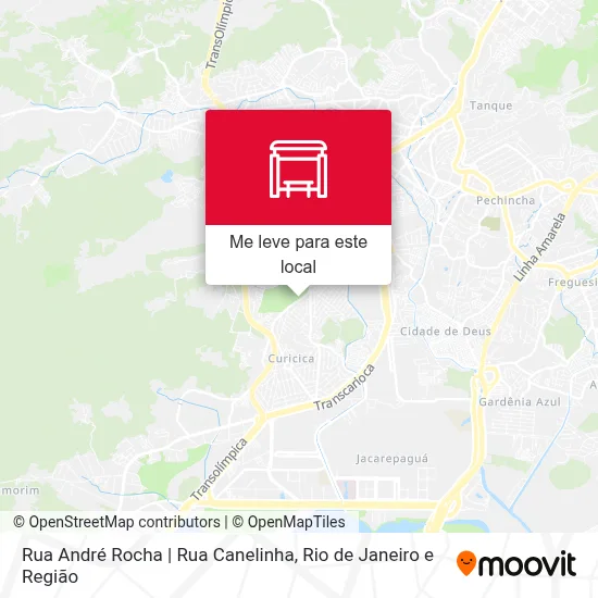 Rua André Rocha | Rua Canelinha mapa