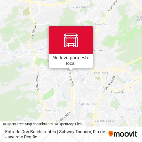Estrada Dos Bandeirantes | Subway Taquara mapa