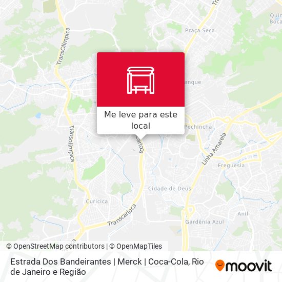 Estrada Dos Bandeirantes | Merck | Coca-Cola mapa