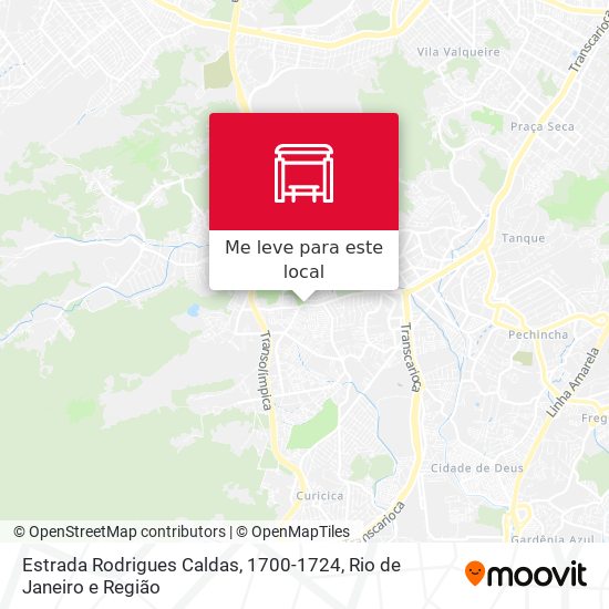 Estrada Rodrigues Caldas, 1700-1724 mapa