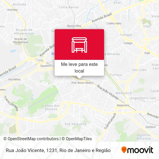 Rua João Vicente, 1231 mapa
