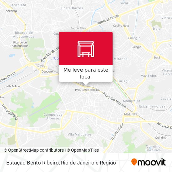 Estação Bento Ribeiro mapa