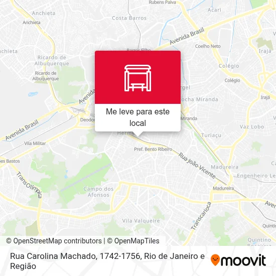 Rua Carolina Machado, 1742-1756 mapa