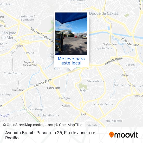 Avenida Brasil - Passarela 25 mapa
